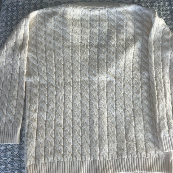 Alice + Olivia Bradford Cable Knit Grandpa Cardigan Ecru - Picture 11 of 12